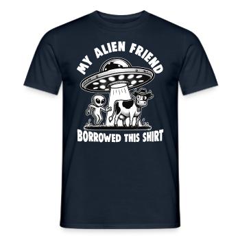SciFi umd Außerirdische Aliens und Ufo Fan - Männer T-Shirt - Navy - Vorne - AI Model Male 178 light (178cm)