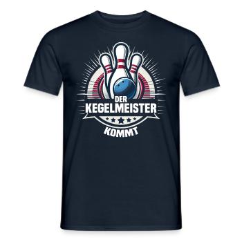 The bowling master is coming Kegel Kegelverein Design - Men's T-Shirt - navy - Front - AI Model Male 178 light (178cm)