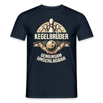 Kegelbrüder Kegel Kegelverein Design zum Kegeln - Men's T-Shirt - navy - Front - AI Model Male 178 light (178cm)