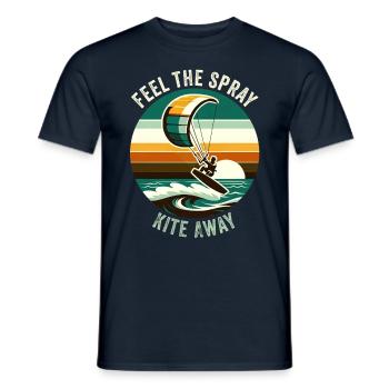 Kitesurf Sentez le cerf-volant de pulvérisation - T-shirt homme - marine - Devant - AI Model Male 178 light (178cm)