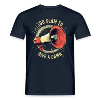 Digital Creator Too Glam To Give A Damn Social - Männer T-Shirt - Navy - Vorne - AI Model Male 178 light (178cm)