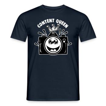 Digital Creator Content Queen Social Media - Männer T-Shirt - Navy - Vorne - AI Model Male 178 light (178cm)