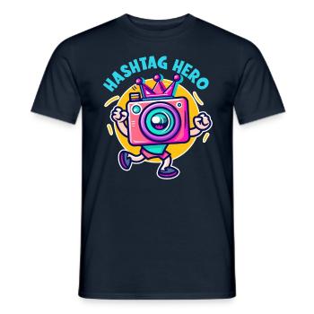 Digital Creator Hashtag Hero Social Media - Männer T-Shirt - Navy - Vorne - AI Model Male 178 light (178cm)