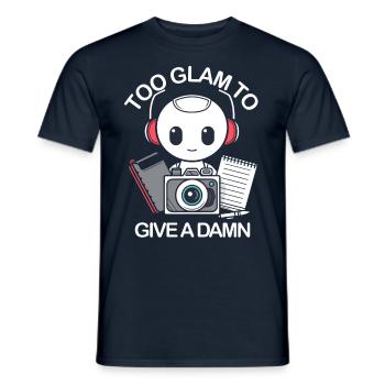Digital Creator Too Glam To Give A Damn Social - Männer T-Shirt - Navy - Vorne - AI Model Male 178 light (178cm)