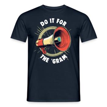 Digital Creator Do it for the 'gram Social Media - Männer T-Shirt - Navy - Vorne - AI Model Male 178 light (178cm)