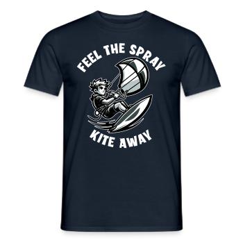 Kitesurf Sentez le cerf-volant de pulvérisation - T-shirt homme - marine - Devant - AI Model Male 178 light (178cm)