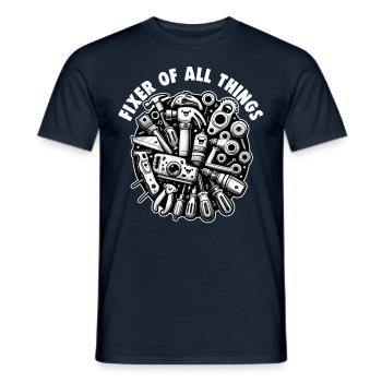 Handyman Papa Fixer Of All Things DIY - Men's T-Shirt - navy - Front - AI Model Male 178 light (178cm)