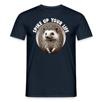 Süßer Igel Liebhaber Lustiger Igel Niedlicher Igel - Männer T-Shirt - Navy - Vorne - AI Model Male 178 light (178cm)