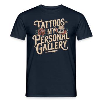 Tattoo Studio Tattoo Artist Tattoo Ideen - Männer T-Shirt - Navy - Vorne - AI Model Male 178 light (178cm)