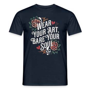 Tattoo Studio Tattoo Artist Tattoo Ideen - Männer T-Shirt - Navy - Vorne - AI Model Male 178 light (178cm)