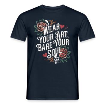Tattoo Studio Tattoo Artist Tattoo Ideen - Männer T-Shirt - Navy - Vorne - AI Model Male 178 light (178cm)
