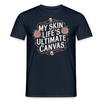 Tattoo Studio Tattoo Artist Tattoo Ideen - Männer T-Shirt - Navy - Vorne - AI Model Male 178 light (178cm)