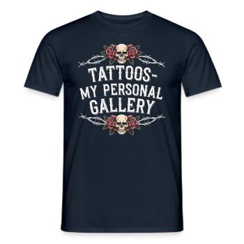 Tattoo Studio Tattoo Artist Tattoo Ideen - Männer T-Shirt - Navy - Vorne - AI Model Male 178 light (178cm)