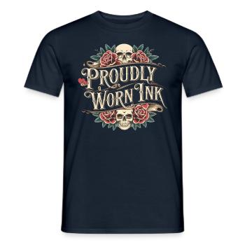 Tattoo Studio Tattoo Artist Tattoo Ideen - Männer T-Shirt - Navy - Vorne - AI Model Male 178 light (178cm)