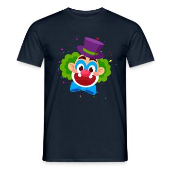 Clown, Carnaval, Carnaval, Costume De Carnaval, Parade, Célébration, Bouffon, - T-shirt homme - marine - Devant - AI Model Male 178 light (178cm)