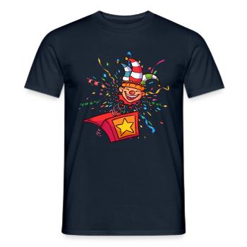 Clown Karneval Fasching Kostüm Umzug Feiern Narr - Männer T-Shirt - Navy - Vorne - AI Model Male 178 light (178cm)