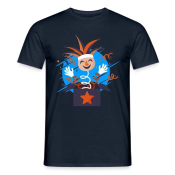 Clown Karneval Fasching Kostüm Umzug Feiern Narr - Männer T-Shirt - Navy - Vorne - AI Model Male 178 light (178cm)