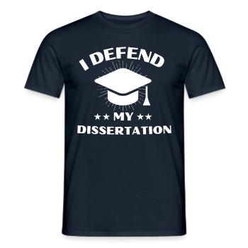 Dissertation, Doctorate, Doctorate, Degree - Men's T-Shirt - navy - Front - AI Model Male 178 light (178cm)