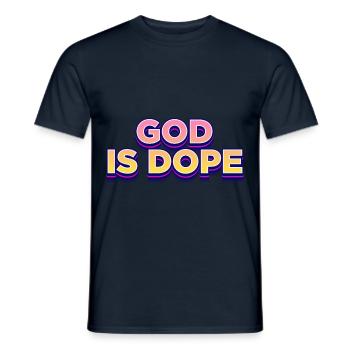 Dieu religion - T-shirt homme - marine - Devant - AI Model Male 178 light (178cm)