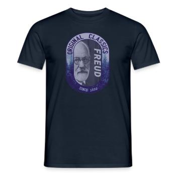 Sigmund Freud,Vintage,Psychologie,Médecin Médecine FUn - T-shirt homme - marine - Devant - AI Model Male 178 light (178cm)