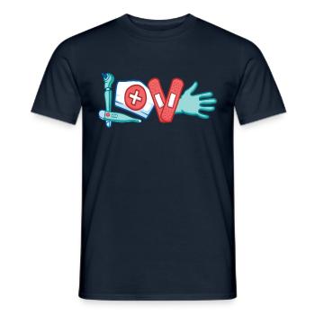 Infirmière, aide-soignant, love, cadeau de clinique - T-shirt homme - marine - Devant - AI Model Male 178 light (178cm)