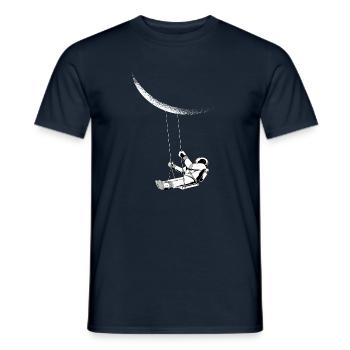 Astronaut Schaukel Mond, Raumfahrt Space Weltraum - Männer T-Shirt - Navy - Vorne - AI Model Male 178 light (178cm)