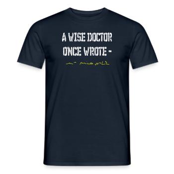 Arzt, Ärztin Humor Doktor ,wice doctor Schrift FUN - Männer T-Shirt - Navy - Vorne - AI Model Male 178 light (178cm)