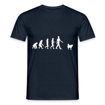 Évolution du husky - T-shirt homme - marine - Devant - AI Model Male 178 light (178cm)