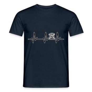Labrador heartbeat - Men's T-Shirt - navy - Front - AI Model Male 178 light (178cm)