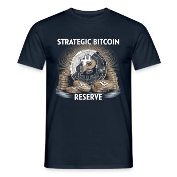 Conception de Bitcoin pour les fans de BTC - T-shirt homme - marine - Devant - AI Model Male 178 light (178cm)