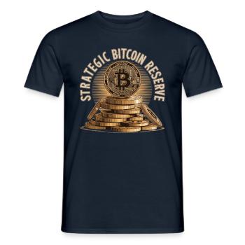 Conception de Bitcoin pour les fans de BTC - T-shirt homme - marine - Devant - AI Model Male 178 light (178cm)