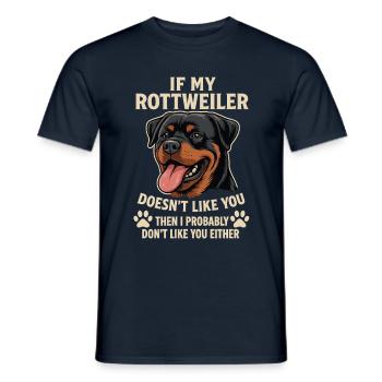 Hunde Rottweiler Hundeliebhaber - Männer T-Shirt - Navy - Vorne - AI Model Male 178 light (178cm)