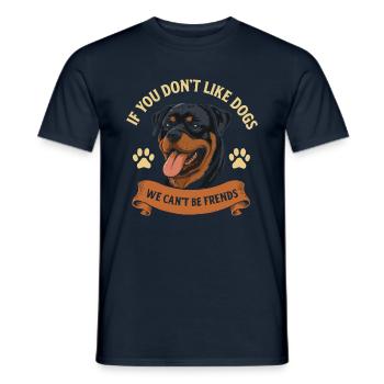 Hunde Rottweiler Hundeliebhaber - Männer T-Shirt - Navy - Vorne - AI Model Male 178 light (178cm)