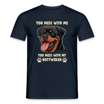 Chiens Rottweiler Amoureux des chiens - T-shirt homme - marine - Devant - AI Model Male 178 light (178cm)