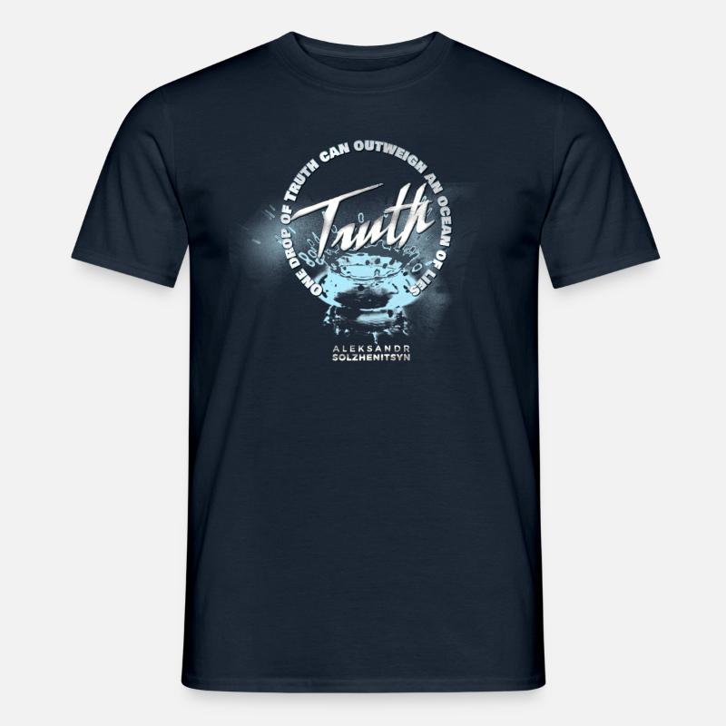Une goutte de vérité - Mænd T-shirt - marineblå