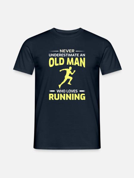 Running Runner Dad Grandpa Fathers Day Gift - Men's T-Shirt - navy