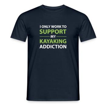 Kayaking - Men's T-Shirt - navy - Front - AI Model Male 178 light (178cm)