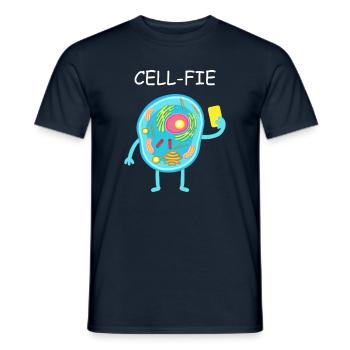 Wissenschaft Sprüche Lehrer Cell-fie lustiges Geschenk - Männer T-Shirt - Navy - Vorne - AI Model Male 178 light (178cm)