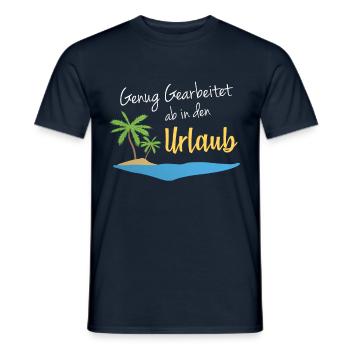 Ab in den Urlaub - Spruch - Männer T-Shirt - Navy - Vorne - AI Model Male 178 light (178cm)