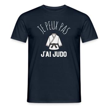 JE PEUX PAS JAI JUDO idée cadeau et tshirt - T-shirt homme - marine - Devant - AI Model Male 178 light (178cm)