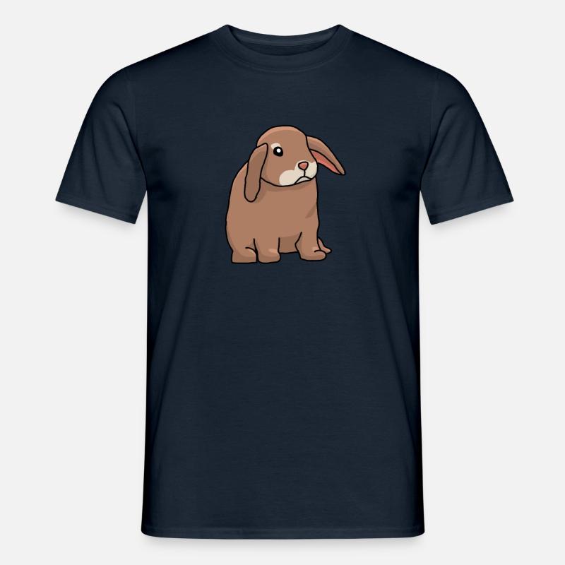 Rabbit, rabbit, dwarf rabbit, drawing, cartoon - Men’s T-shirt - navy