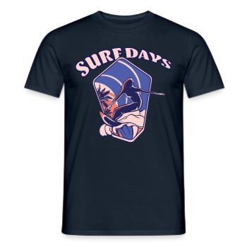 Surfer jours de surf - T-shirt homme - marine - Devant - AI Model Male 178 light (178cm)