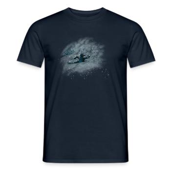 Snowpow - Männer T-Shirt - Navy - Vorne - AI Model Male 178 light (178cm)