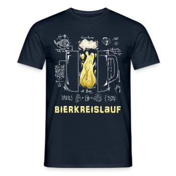 Bierkreislauf Bier Trinken und Kreislauf Entdecken - Männer T-Shirt - Navy - Vorne - AI Model Male 178 light (178cm)