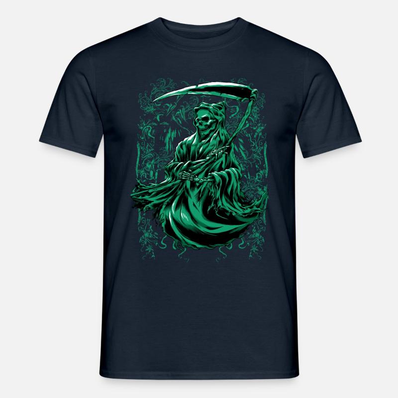Sensenmann Halloween Geschenk - Männer T-Shirt - Navy