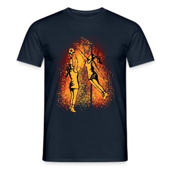 Korfball Damen - Männer T-Shirt - Navy - Vorne - AI Model Male 178 light (178cm)