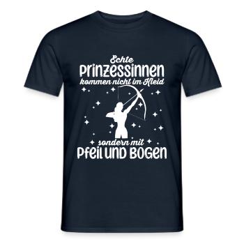 Echte Prinzessinen Kommen Nicht Im Kleid Schütze - Männer T-Shirt - Navy - Vorne - AI Model Male 178 light (178cm)