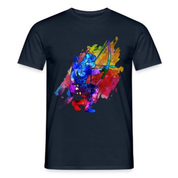 Bogenschießen - Männer T-Shirt - Navy - Vorne - AI Model Male 178 light (178cm)