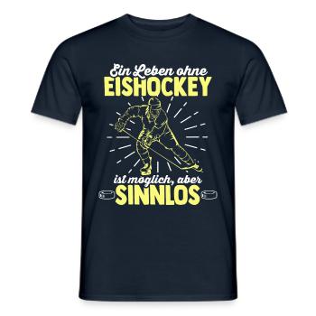 Eishockey Leben Ohne Möglich Aber Sinnlos Spieler - Männer T-Shirt - Navy - Vorne - AI Model Male 178 light (178cm)