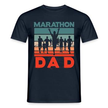 Marathon Dad - Men's T-Shirt - navy - Front - AI Model Male 178 light (178cm)